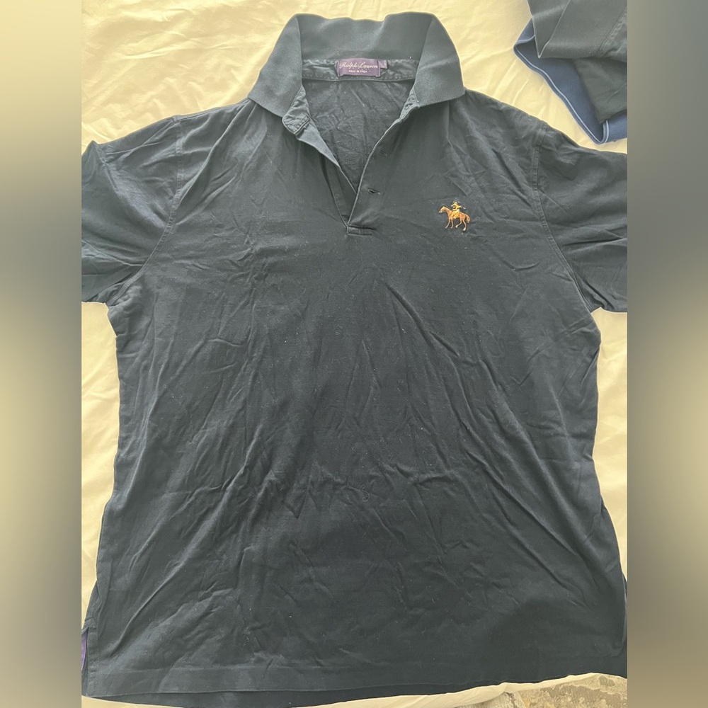 Ralph Lauren Dark Blue Polo with Embroidered Logo